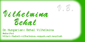 vilhelmina behal business card